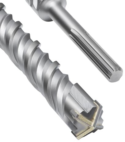 SDS Max Bohrer 40 x 260mm,Betonbohrer mit 4 Hartmetall Schneiden und Doppelwendel,Hammerbohrer Für Beton,Stein,Naturstein