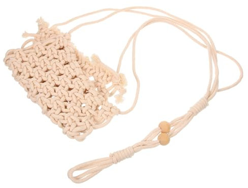 KONTONTY Rustikaler Makramee-pflanzenhänger Wandbehang Blumen Pflanznetz Decken-pflanzenhänger Für Zuhause Büro Dekoration