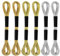 6 Matasse Fili da Ricamo, Filo da Ricamo Metallizzato Braccialetto Dell'Amicizia Filo per Punto Croce per Cucire Realizzare Filati Artigianali Spago Articoli (Oro + Oro Chiaro + Argento)