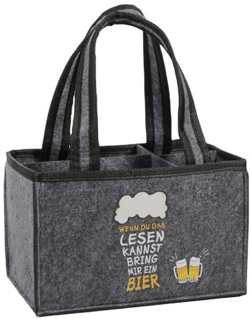 YRsorn Männerhandtasche Bier - Bier Geschenke für Männer, Flaschentasche 6 Flaschen, Lustige Personalisierte Geschenke für Männer, Bierfest Männergeschenke