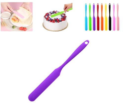 Silicone Jar Spatula, Silicone Jar Scraper with Long Handle, Heat Resistant Jar Spatula, Jam Spreader Cake Cream Butter Spatulas Mixing Batter Scraper for Jars Baking Cake Icing
