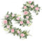 YMIFEEY Blumengirlande Künstlich Rosen Blumen Girlande Deko Kunstblumen Hängend Rosengirlande Blumenranken Frühling Blumenkette für Hochzeit Tischdeko Party Blumenwand Fahrrad (Rosa)