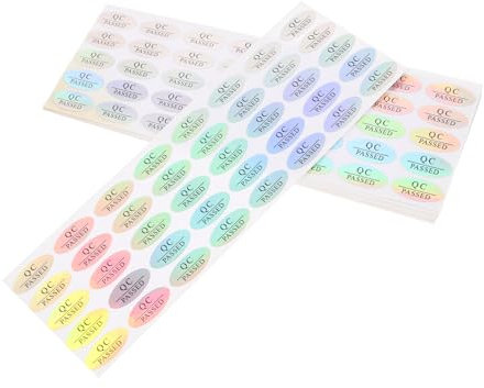 jojofuny 500Stücke Selbstklebende Qc Pass Wasserfeste Aufkleber Für DIY Lager Und Prüfung Für Etikettierung Und Qualitätssicherung
