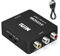 Seminer RCA a HDMI Adaptador, 1080P RCA Compuesto CVBS AV a HDMI Video Audio Converter Soporte PAL/NTSC para PC Portátil Mini Xbox PS2 PS3 TV STB VHS VCR Cámara DVD con Cable de alimentación USB