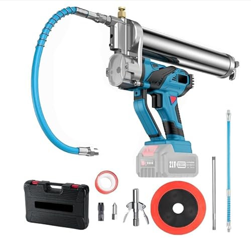 Pistolet à Graisse sans Fil, 12000 PSI Pompe a Graisse Électrique avec 2 Batteries et Chargeur,Tuyau de 30 cm, Moteur sans Brosse, Pistolet à Graisse pour Graisser les Véhicules