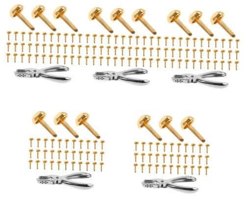 jojofuny 5 Juegos Uñas de hongos mini brads remaches de metal remaches para maleta mini remaches sombreros remaches pequeños clavitos remaches de ropa planchar