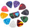 Plektren Plektrum 12er Plektrum für Akustik Plektren Set 0.46MM-Dünn 0.71MM-Medium 0.96MM-Heavy,3 verschiedenen Stärken,für Akustikgitarre, E-Guitar, Ukulele, Bass, Guitar Picks,Zelluloid