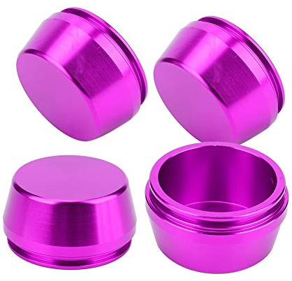 Miosugo 4er Set Nabenkappen Lila - 56mm (2.2 Zoll) Radkappen aus Aluminium - Zierkappen für Felgenmitte, Radmitte - Universell für Auto, SUV, Van