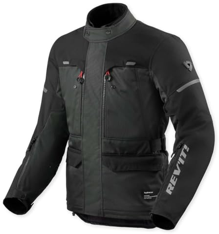 REV'IT! Revit Outback 5 H2O wasserdichte Motorrad Textiljacke, anthrazit/schwarz, L