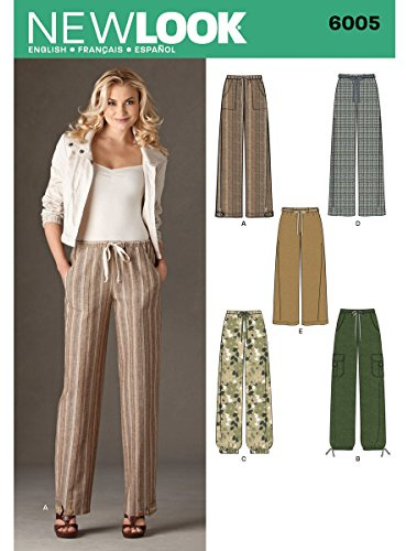 New Look Sewing Pattern N6005 Misses’ Trousers, A (10-12-14-16-18-20-22)