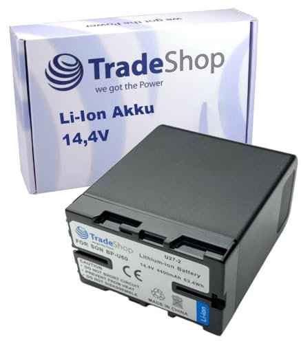 Hochleistungs Li-Ion Akku, 14,4V/14,8V 4400mAh für Sony PMW-EX 1 1r 3 PMW-F 3 3K 3L PMW-100 150 160 200 260 280 ersetzt BPU-30 BPU-60 BPU-65 BPU-90 BPU-95 BP-U 30 60 65 90 95