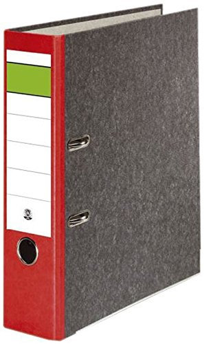 DIN A4 Ordner Wolkenmarmor Blauer Engel (5er Pack breit, rot)