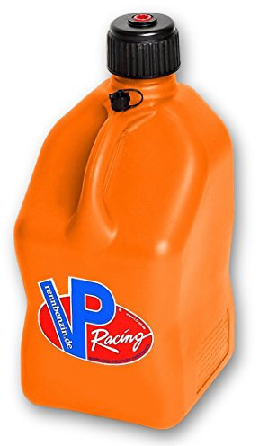 Motorsport Benzinumfüllkanister Eckig + Ausgießschlauch (Orange) 20 Ltr.