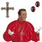 Amakando Priester Schmuck Set Pfarrer Kreuzkette 2 Ringe Pastor Kreuz Kette Fingerringe Fasching Kardinal Bischof Schmuckset Kirche Modeschmuck Religion Mottoparty Accessoire Karneval Kostüm Zubehör
