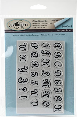 Spellbinders Alphabet Upper Cling Rubber Stamp, Synthetic Material, Multi-Colour, 20.2 x 13 x 0.6 cm