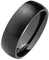Mianova Herren Damen Band Ring Partnerring Edelstahl Verlobungsring Damenring Herrenring Matt Schwarz Größe 61 (19.4) Breit 6mm