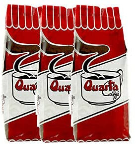Caffè Quarta La Rossa café moulu N. 3 paquets de 250 g. Italienne Café Pouilles Salento produit et emballé dans le Salento.