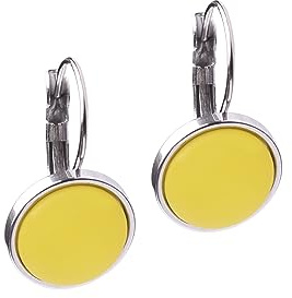 Adi-Modeschmuck Polarisohrring Katharina, 12mm Polariscabochon | Klappbrisur aus Edelstahl, Handgefertigt, Berlin, Viele attraktive Farben