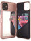W7ETBEN iPhone 11 Case,Hidden Back Mirror Wallet Case with Stand Feature and Card Holder for Apple iPhone 11 (2019) 6.1 inch (Rose Gold)