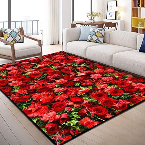 Creative 3D Garden Flower Carpets for Living Room Bedroom Area Rug Modern Flowers Print Hallway Carpet Child Play Tent Floor Mat,8,140x200cm