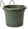 Elho Green Basics Potholder Allin1 Metal Blumentopf, Laubgrün, 27 CM