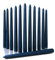 CANDWAX 30 cm Taper Candles Set of 12 - Dripless and Smokeless Candle Unscented - Slow Burning Candle Sticks Ideal as Dinner Candles – Dark Blue Candles