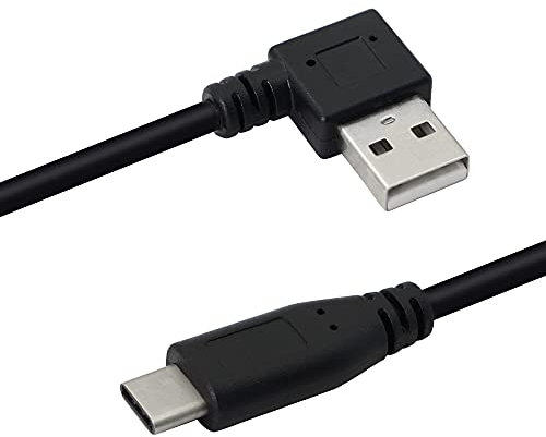 PNGKNYOCN Cavo USB Corto ad Angolo Retto, 25 cm 90 Gradi USB 2.0 (Tipo A) Maschio a USB 3.1 (Tipo-C) Maschio Cavo di Ricarica e Sincronizzazione Dati