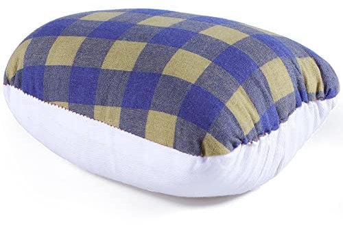 MOLIGOU Tailors Ham, Pressing Tool for Ironing, Sewing Ham for Dart, Sleeve, Curved Seam (Blue and Yellow Plaid)