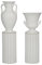 Deco 79 Dekorative Porzellanvase aus Keramik, griechisch inspiriert, Tafelaufsatz, Blumenvasen für Heimdekoration, 40,6 cm, 33 cm hoch, Weiß, 2 Stück