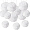 CC wonderland zone 12 Stück Weiß Seidenpapier Pompons,Seidenpompons Weiss Papier Pom Poms für Party Deko
