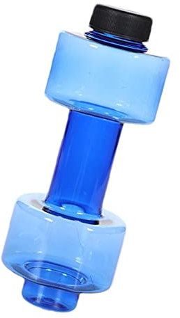Yajimsa Bouteille d'eau en forme d'haltère, bouteille d'sport, multicolore, en PET respectueux l'environnement, pour la gym, le yoga, la course, l'extérieur, le cyclisme, le camping