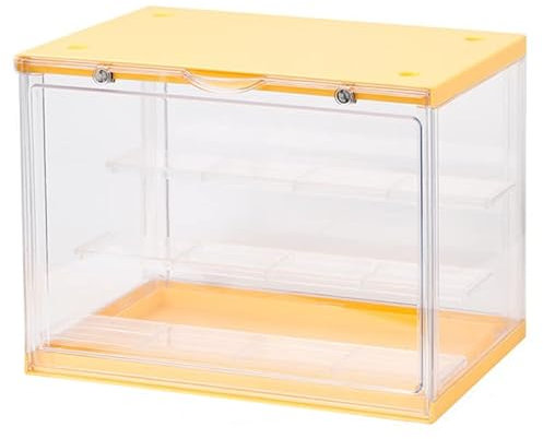 KENGEL 11.8x9x6.7inch Acrylic Clear Display Case Display Box Dustproof Blind Box Transparent Handwork Shelf Storage Showcase Figurines Collection Acrylic Cube for Toy Dolls Souvenirs Models (Green)
