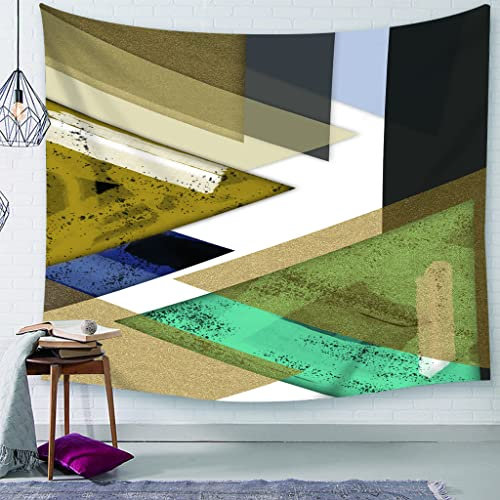 EHOMERY Wandbehang Fotodruck Wandtuch XXL Natur Bunt Geometrische Strichzeichnungen Wandteppich Abstrakt Wandbehänge Aus Stoff Wandbehang Deko Wandschmuck Groß Wanddekoration 138X100 Inches
