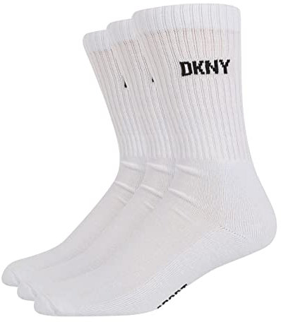 DKNY Men's Radde Athletic Sock, Weiß, 7-11 (3er Pack)