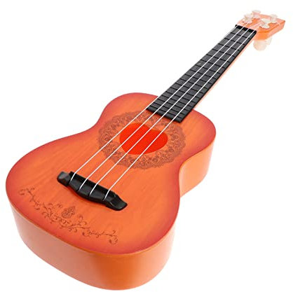 Toyvian 2 STK Gitarrenspielzeug Für Kinder Kreativ Akustische Gitarre Holz-Ukulele-Spielzeug Kinder Akustikgitarre Ukulele Für Kinder Kindergitarre Kleinkind Hölzerne Gitarre Plastik Musik