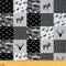 Hirsch Material Stoff Meterware Geweihstoff Pfeil Polsterstoff Camouflage Plaid Dekorstoff Wildtier Natur Stoff für Drinnen Draußen Camo Karo Craft Patchwork Schwarzgrau 92 x 150 (HxB)