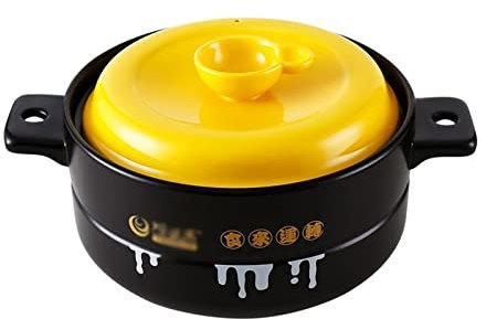 TOBILE Casseruola in Ceramica da 3100 ml con Manico Casseruola Resistente al Calore a 800 Gradi for Forno a Gas