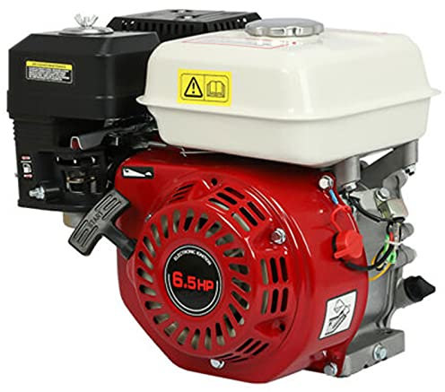 Gas Engine, Single Cylinder Gasoline Engine, 4 Stroke 6.5HP 160cc GX160 Gas Engine+ Air Cooled for Honda GX160 OHV Pull Start Go Kart Mini Bike Compressor Log Splitter Lawn Mower
