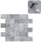 HENGMEI 3D Fliesenaufkleber, Vinyl Wandpaneele PVC Küchenrückwand Klebefliesen Selbstklebende Fliesen für Bad, Küche, 34x29cm, 10 Stück (Farbe E)