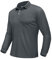 EKLENTSON Herren Polo Shirts Knopf Langarm Golf Shirt Schnelltrocknend Herbst Tshirt Tennis Joggen Sweatshirts (XL, Dunkelgrau)