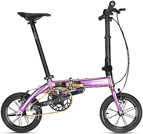 Kcolic 14 Zoll leichtes Mini Faltrad, kleines tragbares Fahrrad, Faltrad für Erwachsene, Studentenauto C,14inch