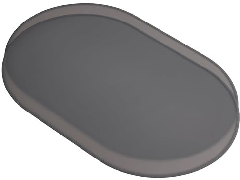 LINE+ARC Placemat (2-Piece Set, Smoke), The Degrē Collection - Modern, Waterproof, Stain Resistant, Dishwasher Safe, Food-Grade Silicone, Modular Design, Color Block or Classic Solid