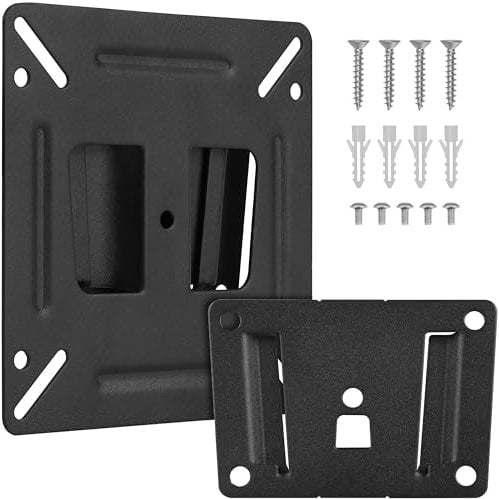 Belle Vous Universal TV and Monitor Wall Mount Bracket - Weight Capacity 15kg/33lbs - For Screen Sizes 14-32 Inches - Low Profile RV/Camper TV Mount for LED, LCD, Computer, Flat or Curved Monitors