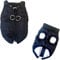 Waterproof Dog Coat Padded Fleece Zip Up Coat Chihuahua Puppy Tiny Toy Clothes Teacup Miniature Tiny Breeds (Black, XS : Length 24cm X Chest 35cm)