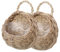 AOKWAWALIY 2 cestini da appendere alla parete in rattan, cestino per fioriere in vimini, contenitore da appendere alla parete, vaso da fiori o porta, cestino da cucina, scaffale per verdure in legno a