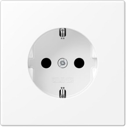 Jung LS1520KIWWM Schuko Steckdose mit Berührungsschutz Schneeweiß Matt Serie LS