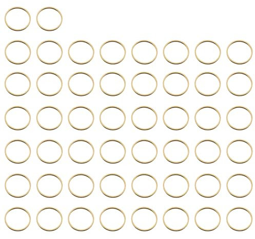 50 Pcs O Rings, Copper Link Loops Round Connectors Circle Ring for Earring Bracelet Necklaces Jewelry Making Keychain Craft,Gold 20 mm