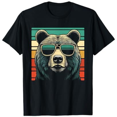 Vintage Grizzly Bear Sunglasses Bears T-Shirt