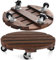 YONTINY 2pack 12 Inch Plant Caddy with Wheels 30 Cm Wooden Plant Trolley Rolling Plant Stand Heavy Duty Plant Pot Movers Wheels with Metal Lockable Casters Indoor Outdoor Patio,Flower Pot