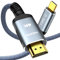 SNOWKIDS USB C auf HDMI Kabel 4K@60Hz[Thunderbolt 3/4 kompatibel] USB Typ C zu HDMI 4K UHD Kabel[Aluminium&Nylon] für iPhone 15 Pro Max Sam-sung S23 MacBook iPad Pro/Air, iMac 3m